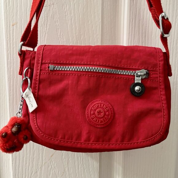 Kipling Women's Sabian Red Crossbody Mini Bag with Adjustable Strap With Jaxton - Picture 2 of 10